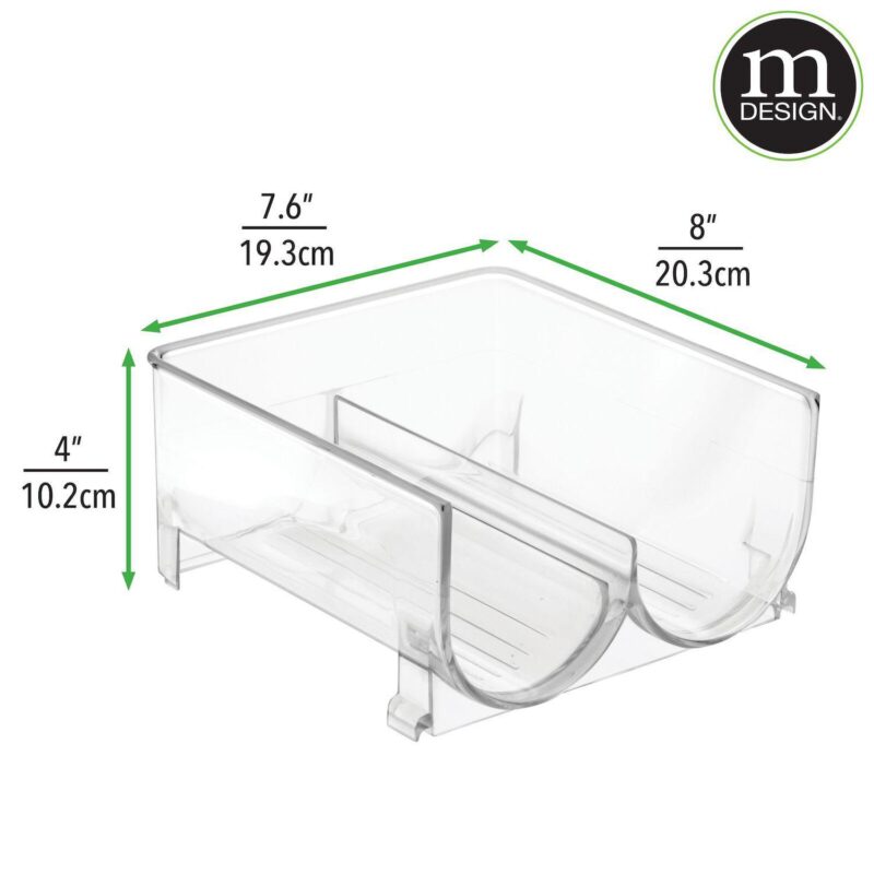 Mdesign Plastic Free-standing Stackable 2 Bottle Storage Rack, 8 Pack - Image 4