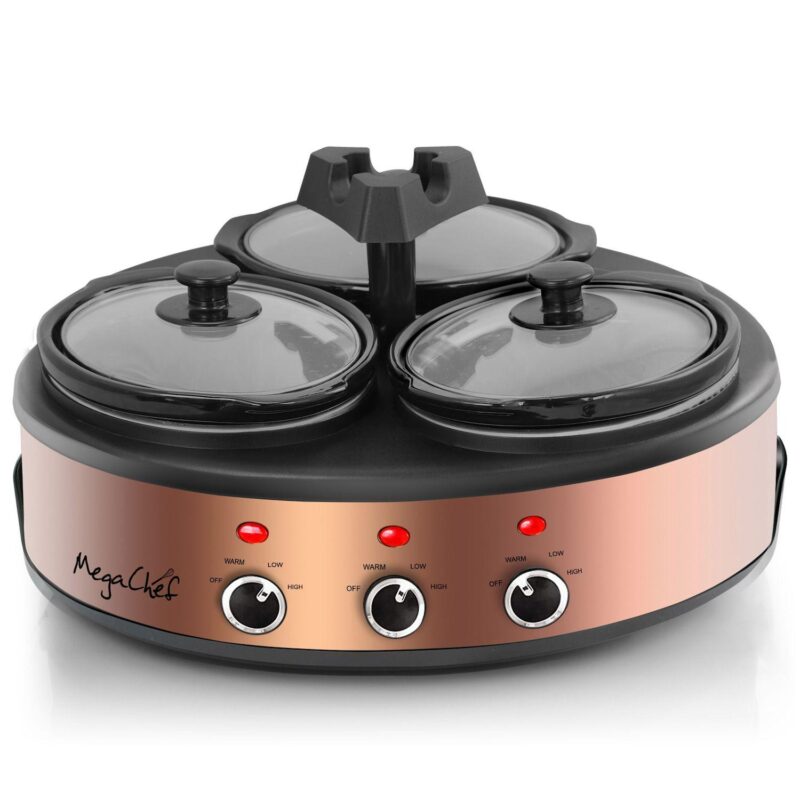 MegaChef 1.5-qt. Triple Slow Cooker and Buffet Server - Image 2