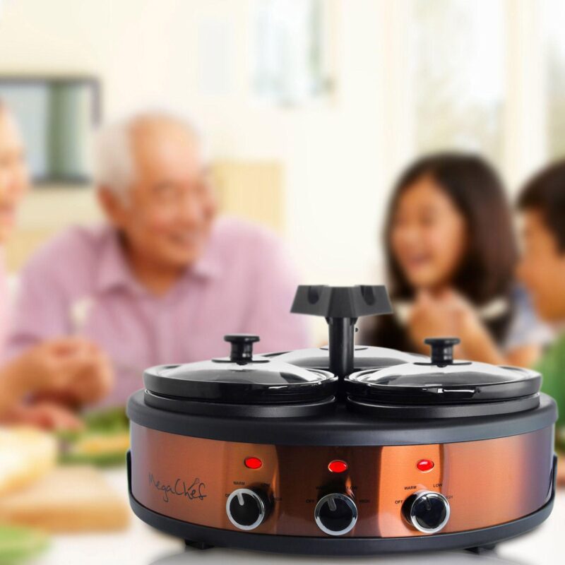 MegaChef 1.5-qt. Triple Slow Cooker and Buffet Server - Image 6