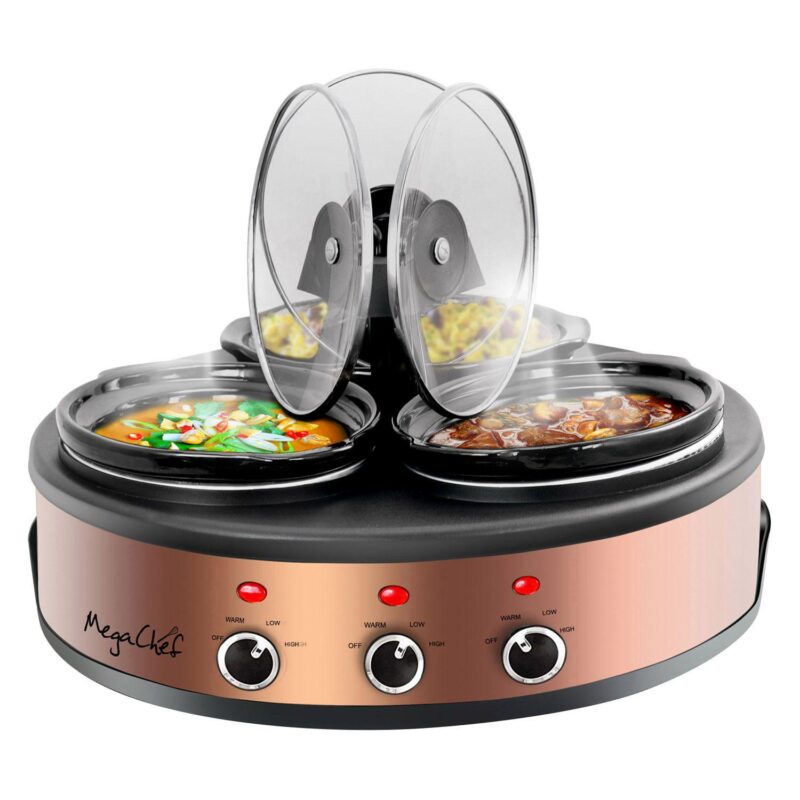 MegaChef 1.5-qt. Triple Slow Cooker and Buffet Server