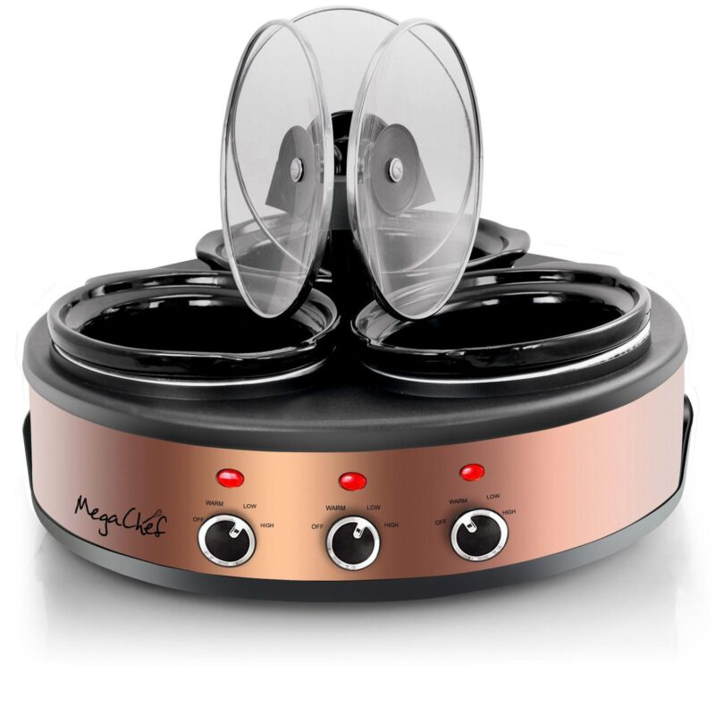 MegaChef 1.5-qt. Triple Slow Cooker and Buffet Server - Image 3