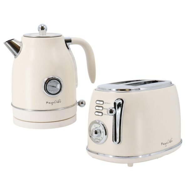 MegaChef 1.7-Liter Electric Tea Kettle and 2-Slice Toaster Combo