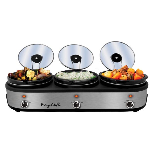 MegaChef 2.5-qt. Triple Slow Cooker and Buffet Server