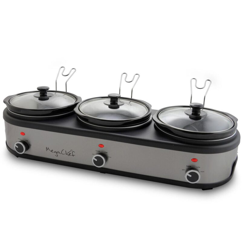 MegaChef 2.5-qt. Triple Slow Cooker and Buffet Server - Image 2