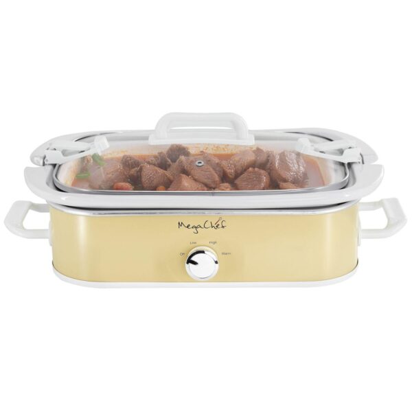 MegaChef 3.5 Quart Cream Casserole Slow Cooker