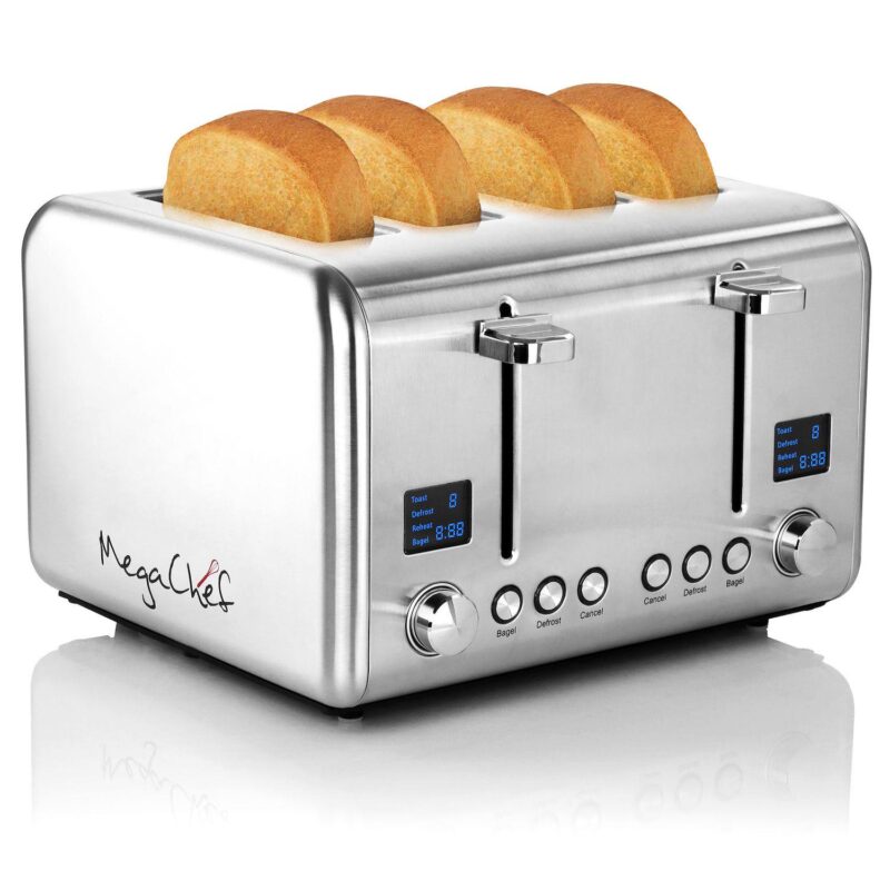 MegaChef 4-Slice Stainless Steel Toaster - Image 10