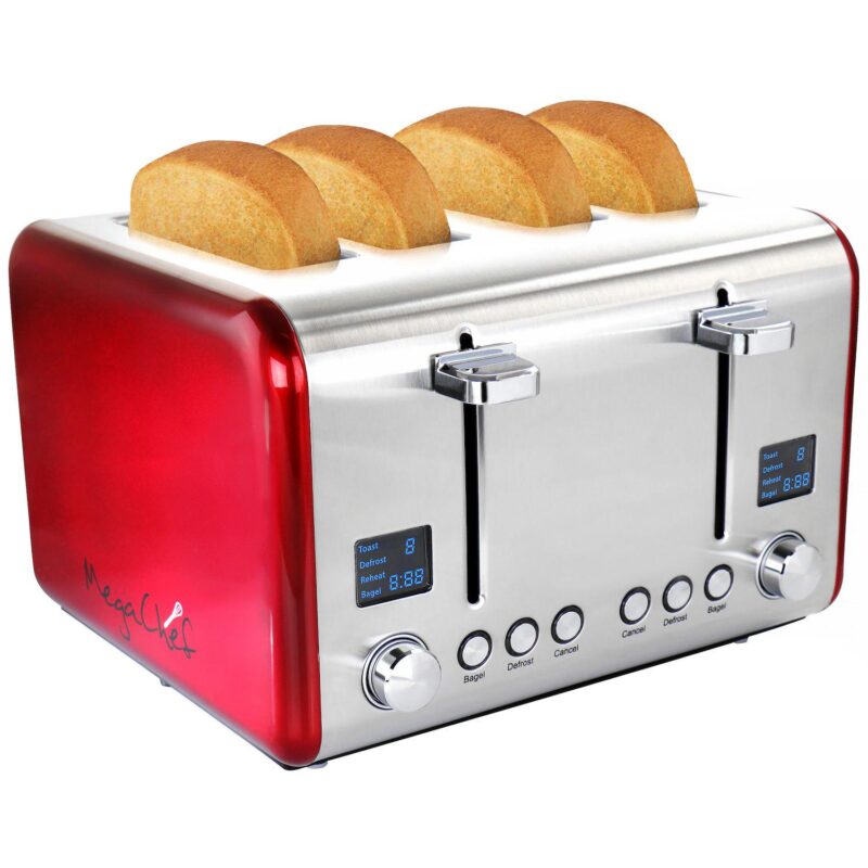 MegaChef 4-Slice Stainless Steel Toaster - Image 11