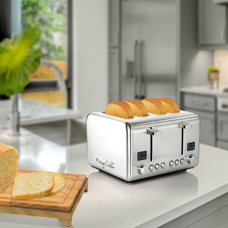MegaChef 4-Slice Stainless Steel Toaster - Image 2