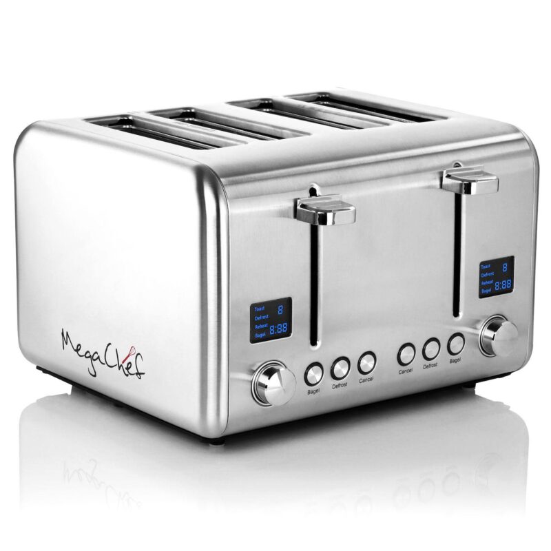 MegaChef 4-Slice Stainless Steel Toaster - Image 3