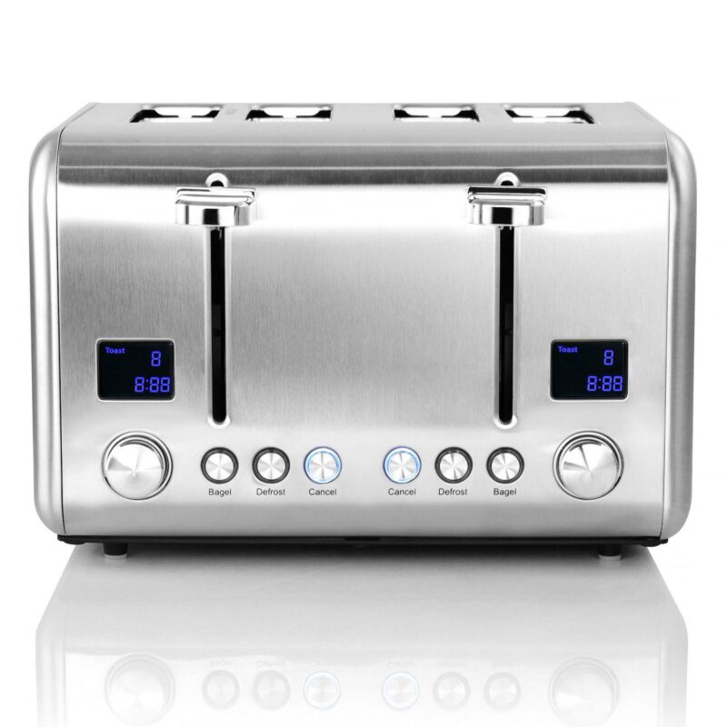 MegaChef 4-Slice Stainless Steel Toaster - Image 4