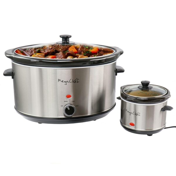 MegaChef 8-qt. Slow Cooker and Mini 0.6-qt. Warmer Set