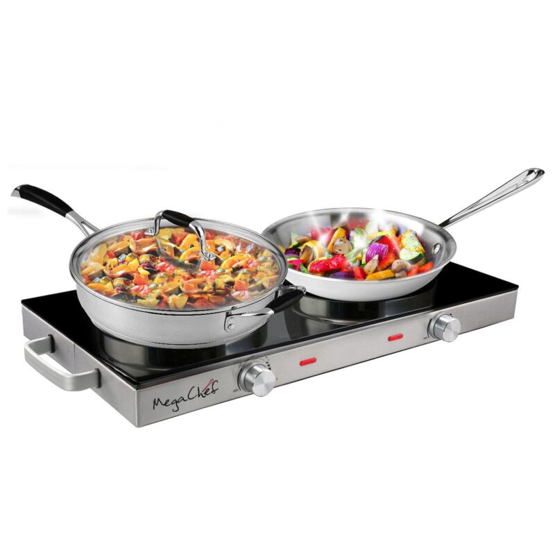 MegaChef Ceramic Infrared Double Cooktop - Image 2