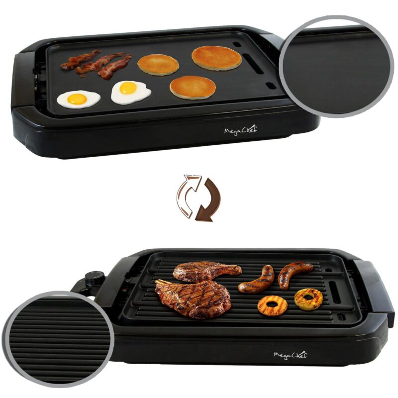 MegaChef Dual-Surface Reversible Indoor Grill and Griddle - Image 4