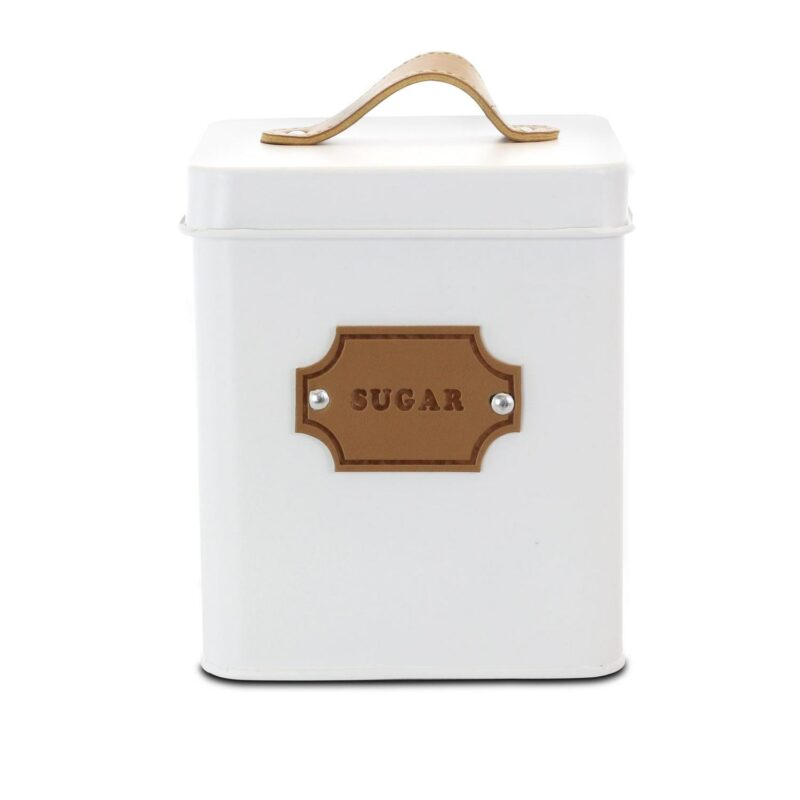 Megachef MG-415 5 Piece Kitchen Food Storage and Organization Canister Set, White - Image 7