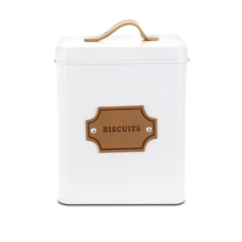 Megachef MG-415 5 Piece Kitchen Food Storage and Organization Canister Set, White - Image 8