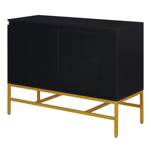 Merax Minimalist and Luxury Cabinet Two Door Sideboard With Gold Metal Legs