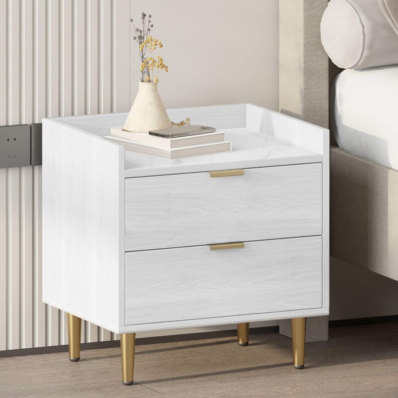 Merax Mordern Wood Bedside Table Nightstand - Image 2
