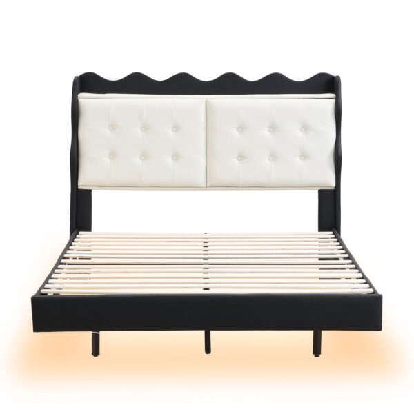 Merax Platform Bed Frame With Led Light Strips