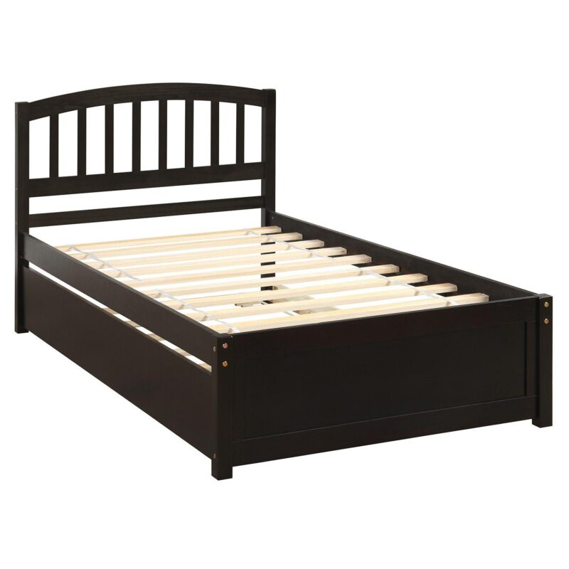 Merax Platform Bed Wood Bed Frame with Trundle - Image 6