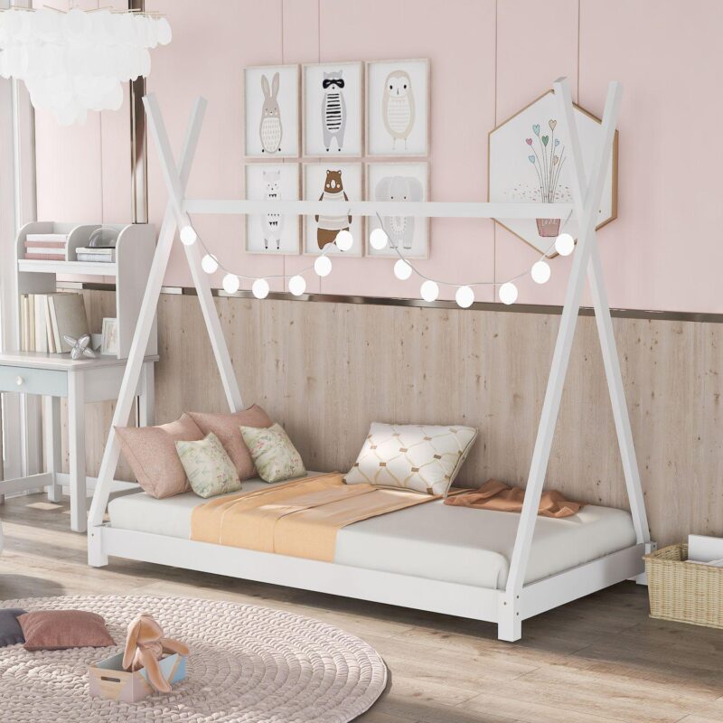 Merax Platform Bed with Triangle Structure - Image 2