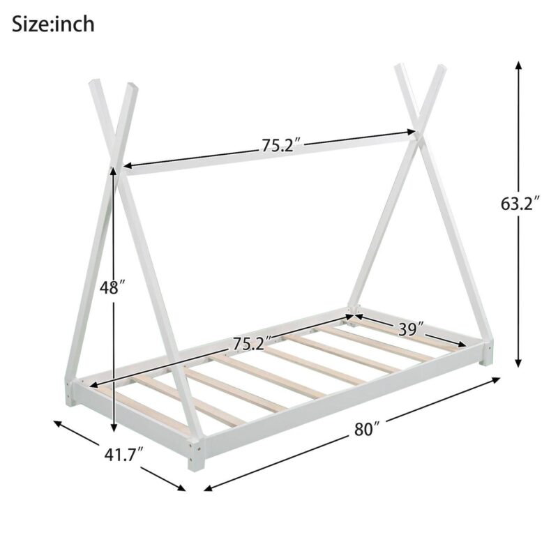 Merax Platform Bed with Triangle Structure - Image 5