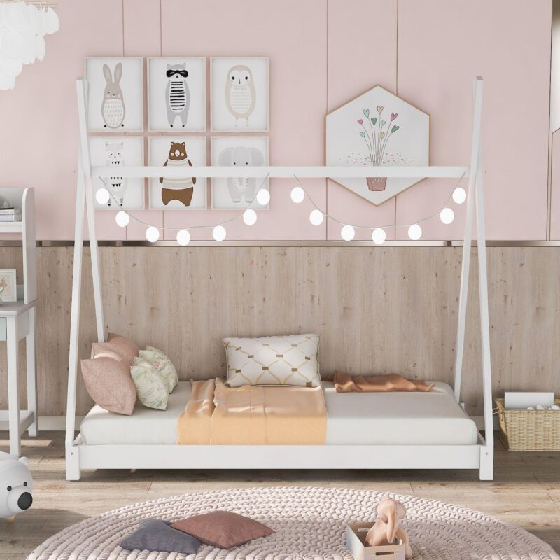 Merax Platform Bed with Triangle Structure - Image 3