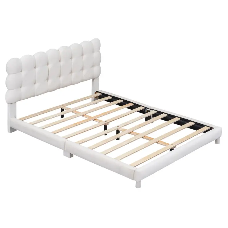 Merax Upholstered Platform Bed With Soft Headboard - Image 5