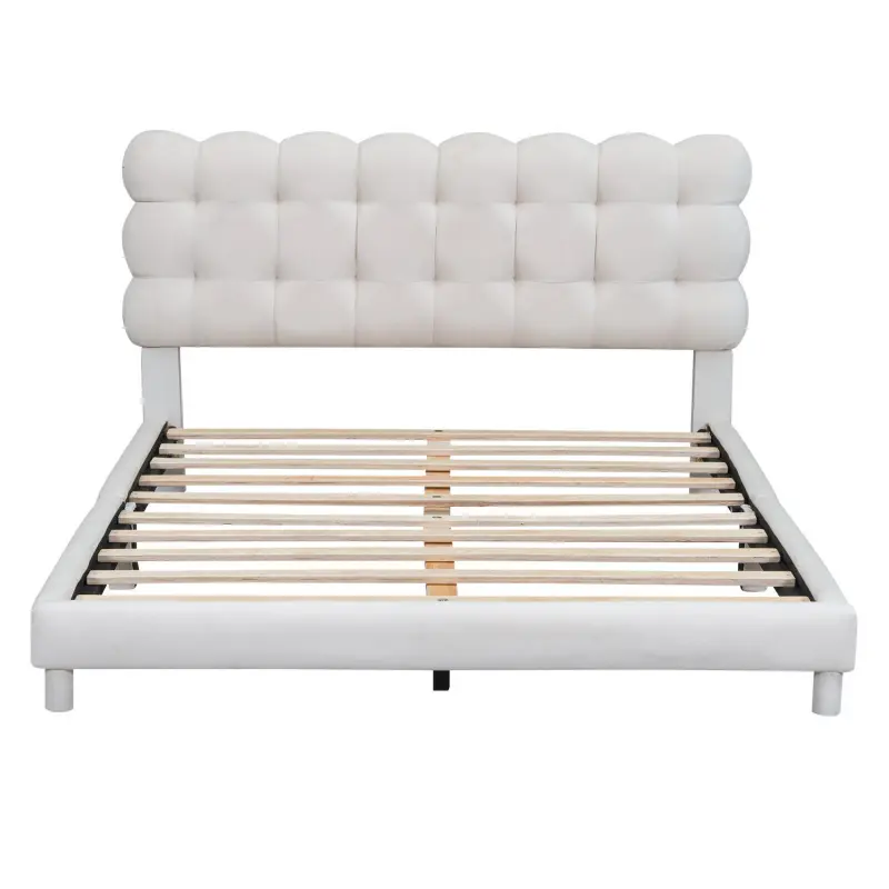 Merax Upholstered Platform Bed With Soft Headboard - Image 6