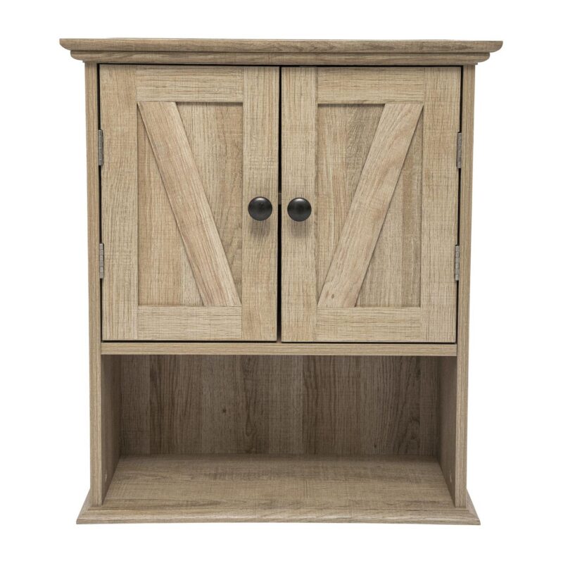 Merrick Lane Farmhouse Wall Mount Storage Cabinet For Bath Or Laundry Room - Image 5