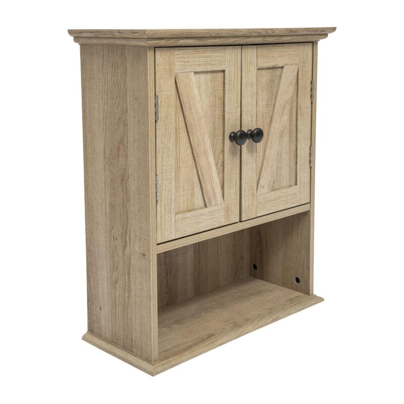 Merrick Lane Farmhouse Wall Mount Storage Cabinet For Bath Or Laundry Room - Image 6
