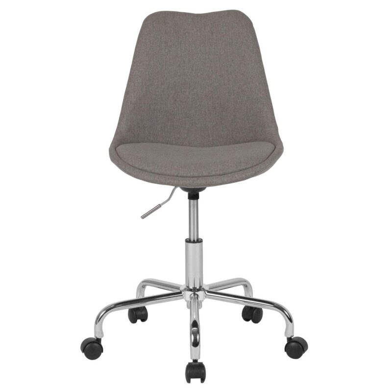 Merrick Lane Marilyn Swivel Office Chair with Height Adjustable Swivel Seat in Stylish Pink Fabric Upholstery - Image 5