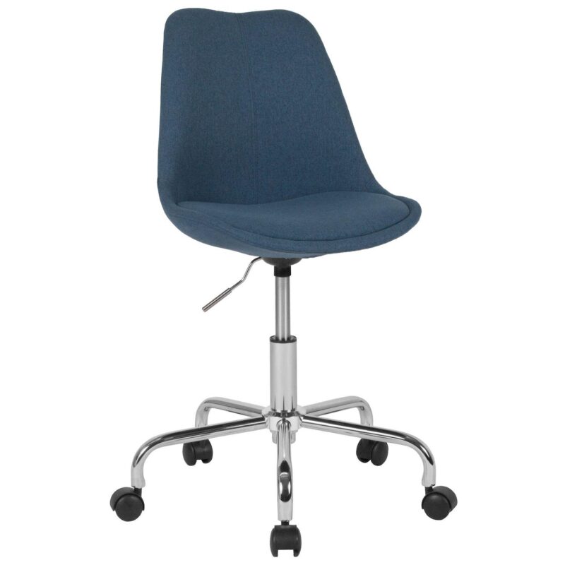 Merrick Lane Marilyn Swivel Office Chair with Height Adjustable Swivel Seat in Stylish Pink Fabric Upholstery - Image 7
