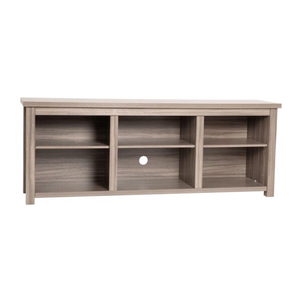 Merrick Lane Tv Stand For 80  Tv With 6 Storage Shelves