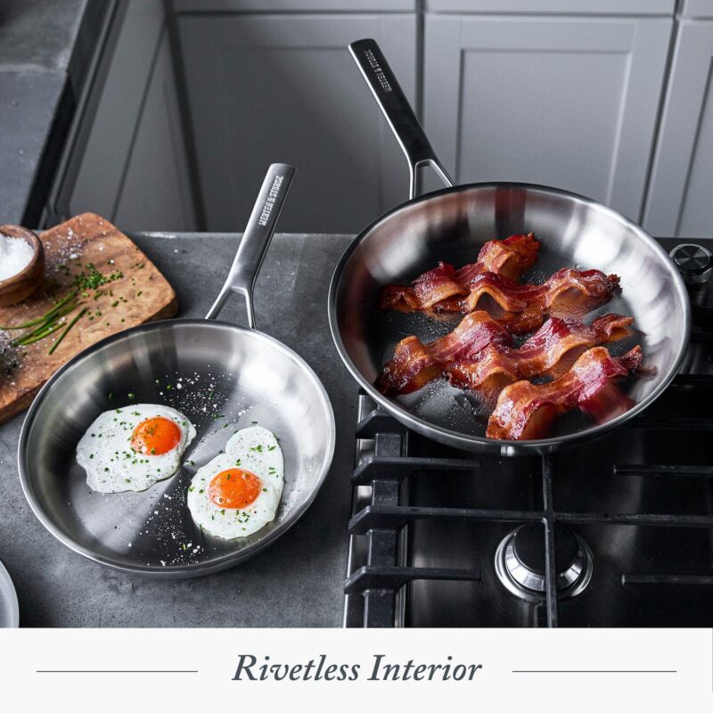 Merten and Storck Stainless Steel 10  and 12  Frying Pan Set - Image 6