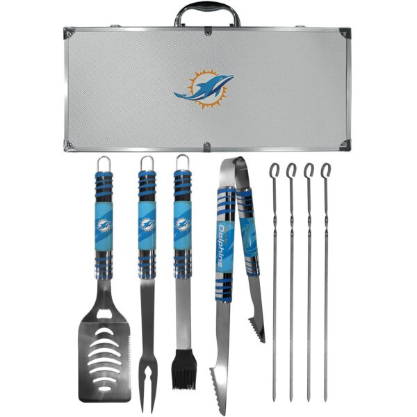 Miami Dolphins Tailgater 8-Piece BBQ Grill Set