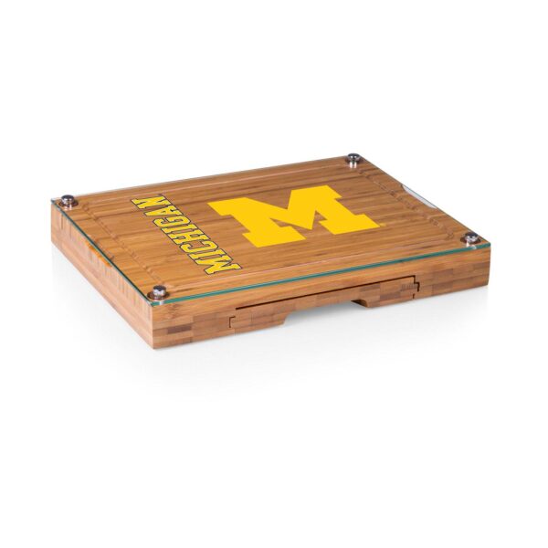 Michigan Wolverines Concerto Glass-Top Cutting Board Set