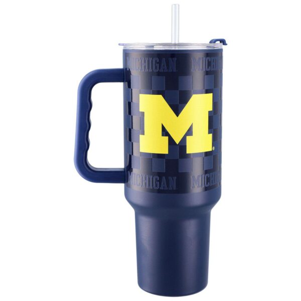 Michigan Wolverines 40oz. Checkered Stainless Steel Tumbler