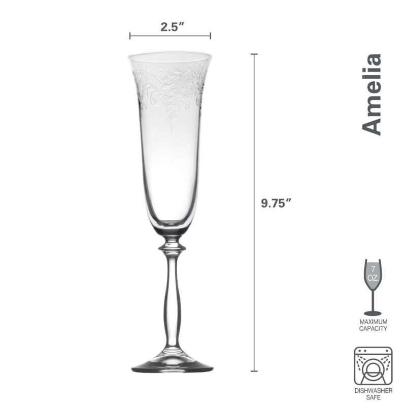 Mikasa Amelia 4 pc Champagne Flutes Set - Image 5