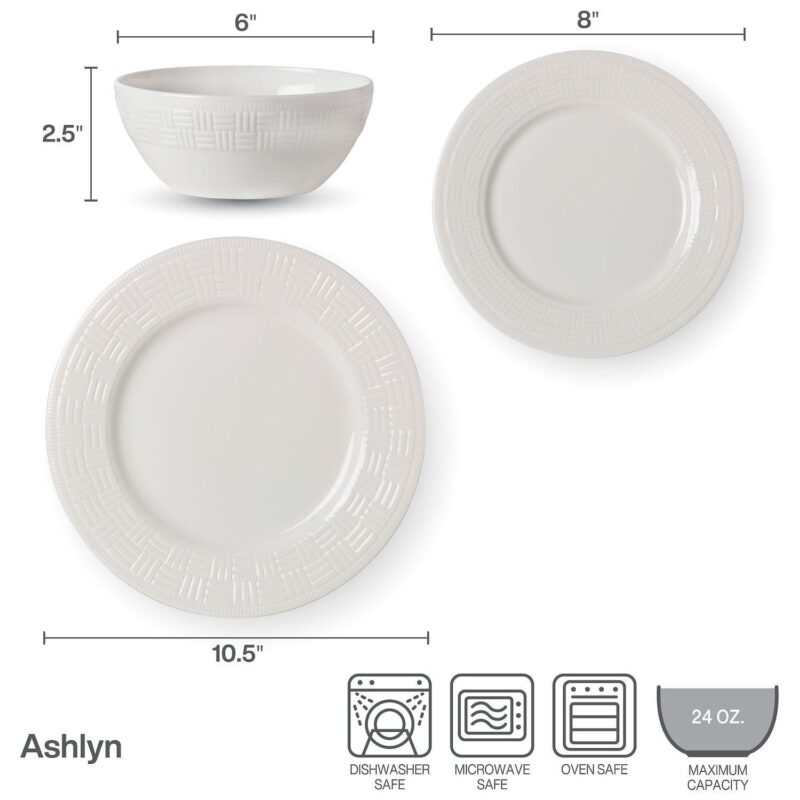 Mikasa Ashlyn 12-Piece Vegan Bone Dinnerware Set - Image 7