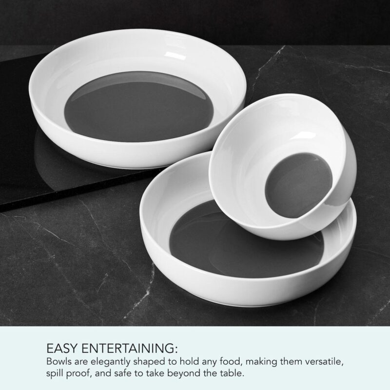 Mikasa Austyn Grey 9-Piece Dinnerware Bowl Set - Image 3