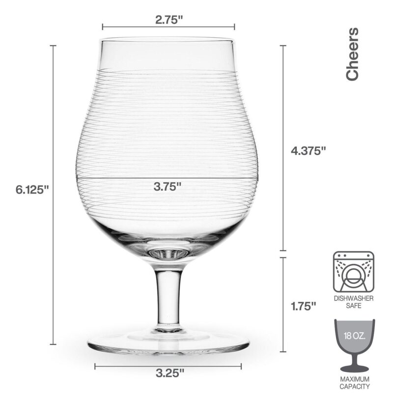 Mikasa Cheers 4 pc Belgian Beer Glasses Set - Image 5