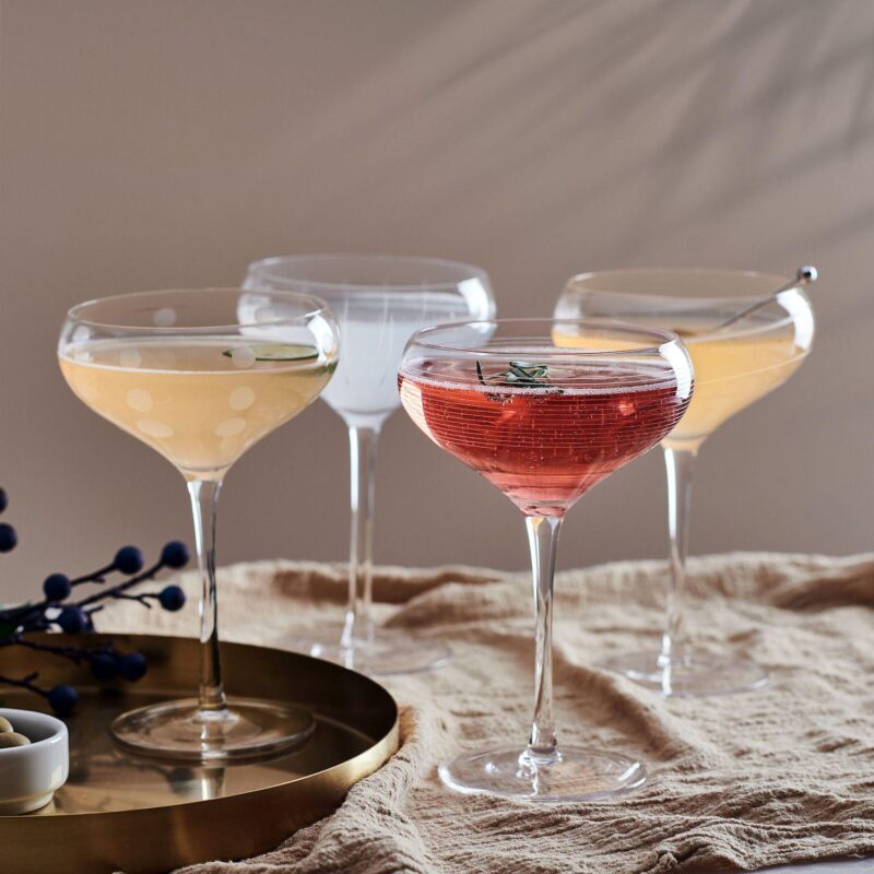 Mikasa Cheers 4 pc Coupe Cocktail Glasses Set - Image 2