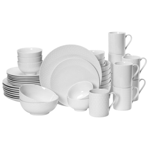 Mikasa Cheers White 40-Piece Dinnerware Set