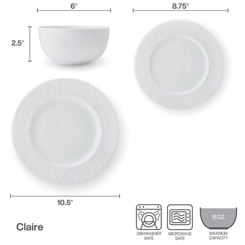 Mikasa Claire 12-Piece Dinnerware Set - Image 8