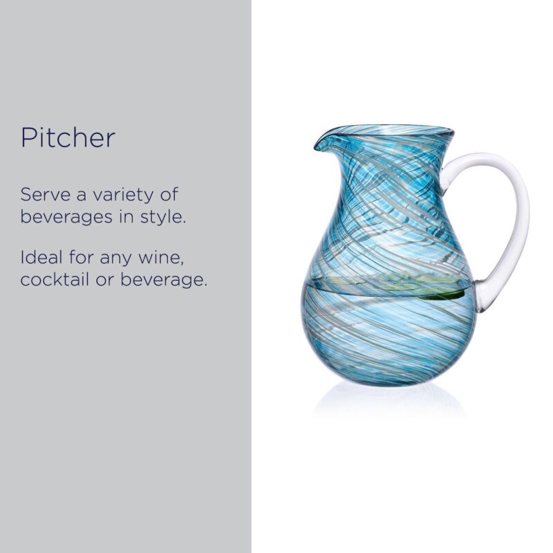 Mikasa Color Swirl Blue Pitcher - Image 3