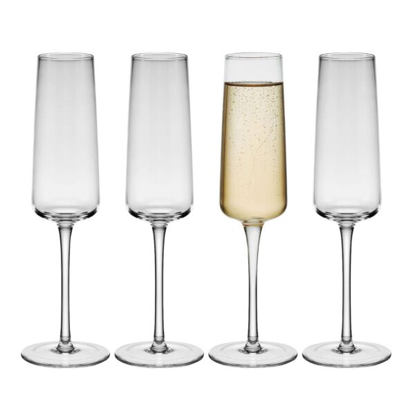 Mikasa Cora 4 pc Champagne Flutes Set