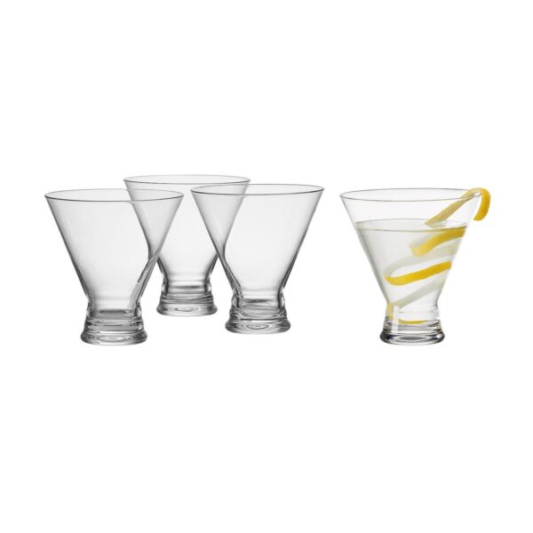 Mikasa Craft 4 pc Martini Glasses Set