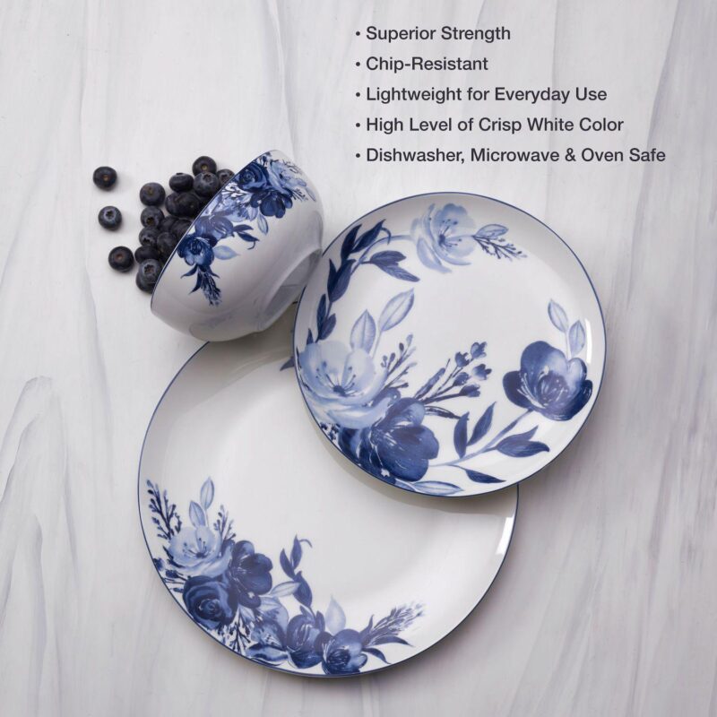 Mikasa Darcy 12-Piece Bone China Dinnerware Set - Image 2