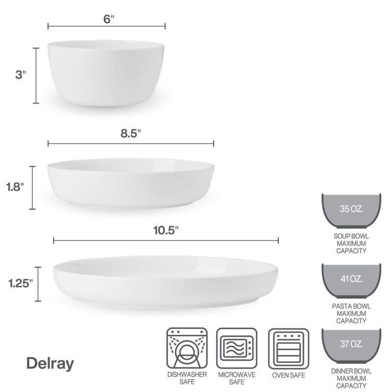 Mikasa Delray 9-Piece Dinnerware Bowl Set - Image 8