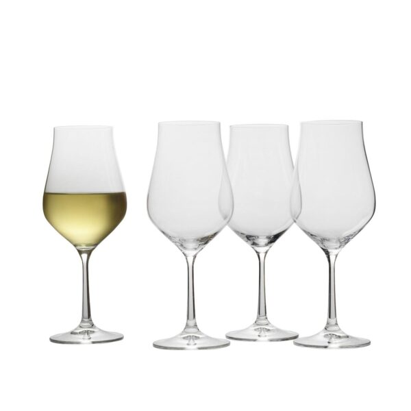 Mikasa Grace 4 pc White Wine Glasses Set